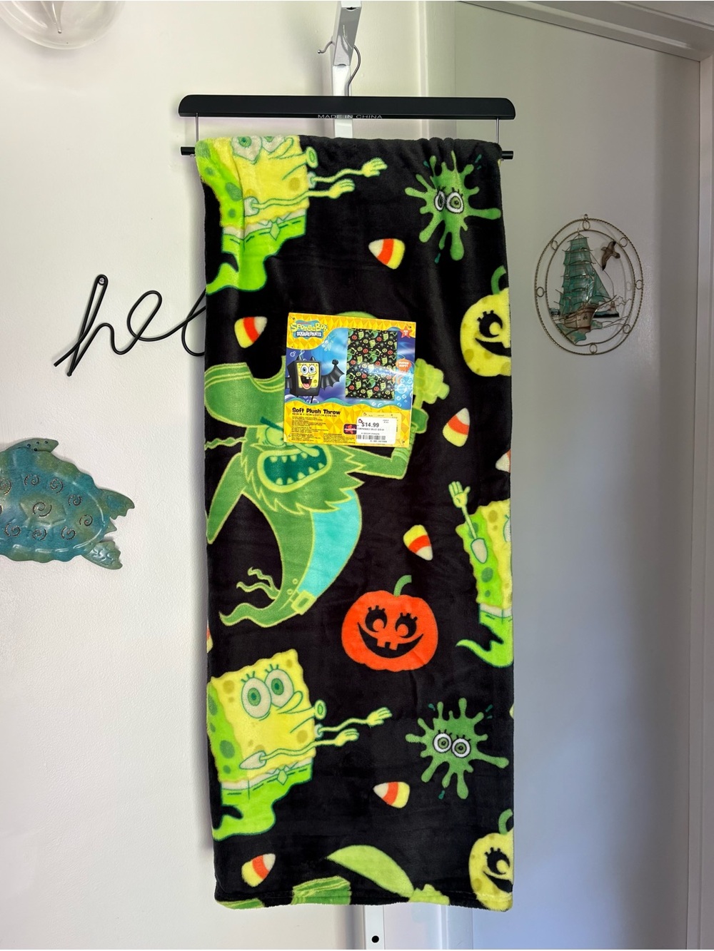 NEW SpongeBob SquarePants Halloween Throw Blanket 50”x70” Pirate Ghosts
